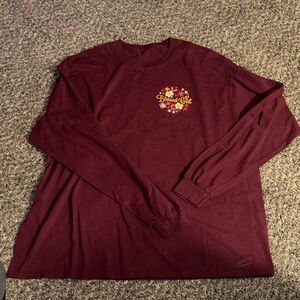 Blessed Girl 2XL Burgundy Long Sleeve Tee